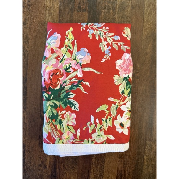 Lauren Ralph Lauren KING Pillow Sham BELLE HARBOR FLORAL Red
